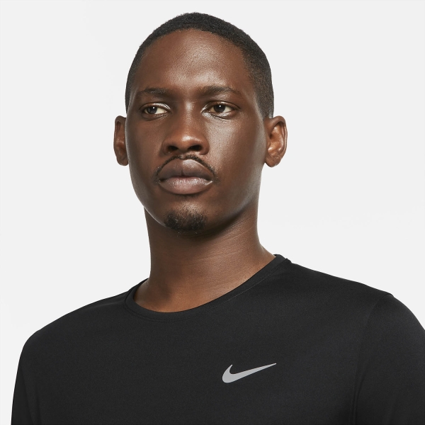 Nike Dri-FIT Miler Maglia - Black/Reflective Silver