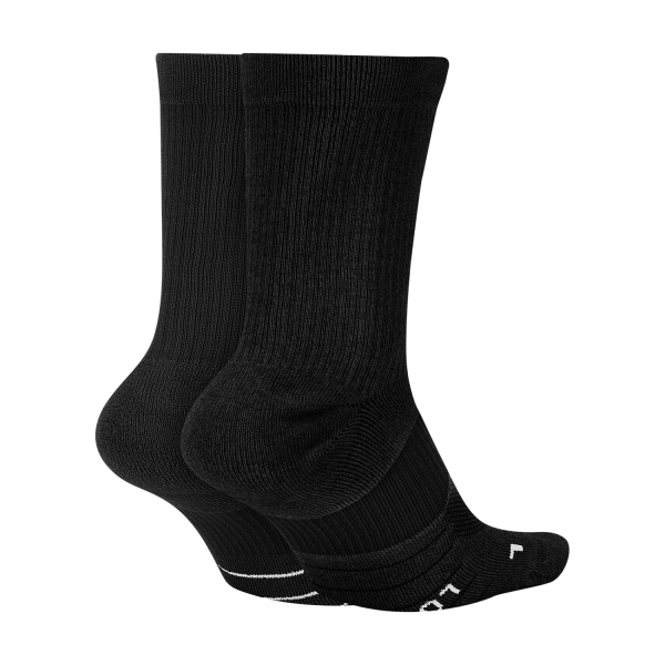 Nike Dri-FIT Multiplier Crew x 2 Socks - Black/White
