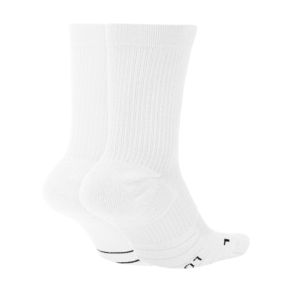 Nike Dri-FIT Multiplier Crew x 2 Socks - White/Black