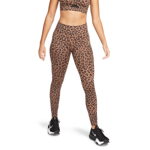 Pants e Tights Fitness e Training Donna Nike DriFIT One Camo Tights  Archaeo Brown/White DD5473256