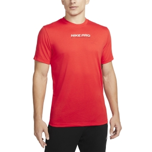 Men's Training T-Shirt Nike DriFIT Pro Logo TShirt  Habanero Red DM5677634