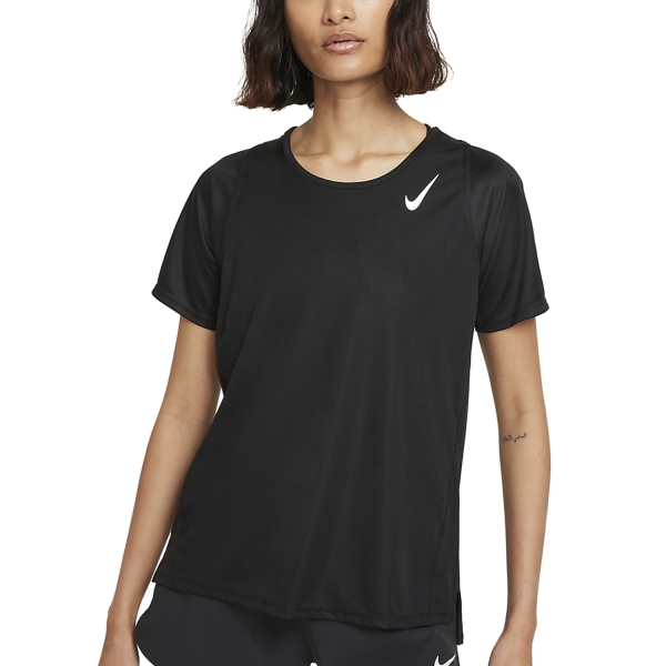 Women's Running T-Shirts Nike DriFIT Race TShirt  Black/Reflective Silver DD5927010