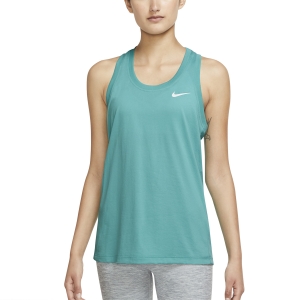 Top Fitness y Training Mujer Nike DriFIT Logo Top  Washed Teal/White DJ1757392