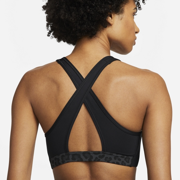 Nike Dri-FIT Swoosh Sports Bra - Dark Smoke Grey/Black/White