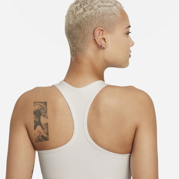 Nike Dri-FIT Seamless Sports Bra - Summit White/Black