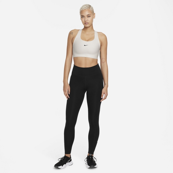 Nike Dri-FIT Seamless Sports Bra - Summit White/Black