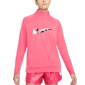 Camisa Running Mujer Nike DriFIT Swoosh Run Camisa  Archaeo Pink/Black/Reflective Silver/White DD6841622