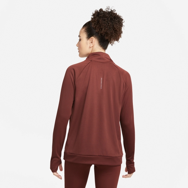 Nike Dri-FIT Swoosh Run Shirt - Bronze Eclipse/Redstone/White