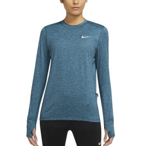 Women's Running Shirt Nike Element Crew Shirt  Marina/Washed Teal/Heater/Reflective Silver CU3277404
