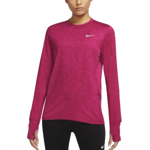Women's Running Shirt Nike Element Crew Shirt  Mystic Hibiscus/Reflective Silver CU3277614