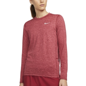 Women's Running Shirt Nike Element Crew Shirt  Pomegranate/Archaeo Pink/Reflective Silver CU3277690