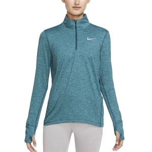 Women's Running Shirt Nike Element Shirt  Marina/Washed Teal/Heater/Reflective Silver CU3220404