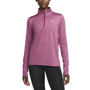 Women's Running Shirt Nike Element Shirt  Sangria Light Bordeaux/Reflective Silver CU3220610