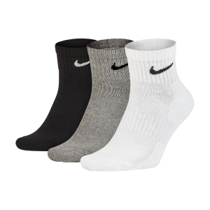 Running Socks Nike Everyday Cushion x 3 Socks  White/Black/Dark Grey SX7667964