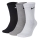 Nike Everyday Cushioned Crew x 3 Socks - White/Black/Dark Grey