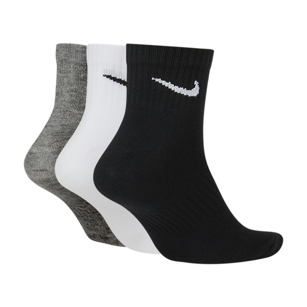 Nike Everyday Lightweight x 3 Socks - White/Black/Dark Grey