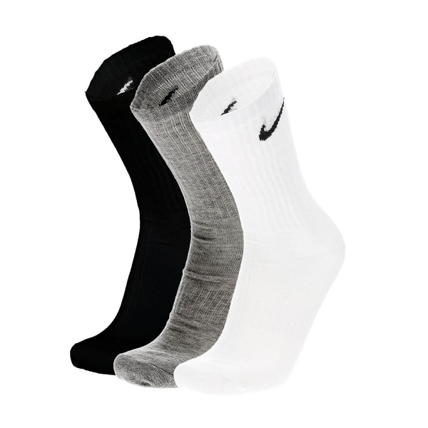 Running Socks Nike Everyday Lightweight Crew x 3 Socks  White/Black/Dark Grey SX7676964