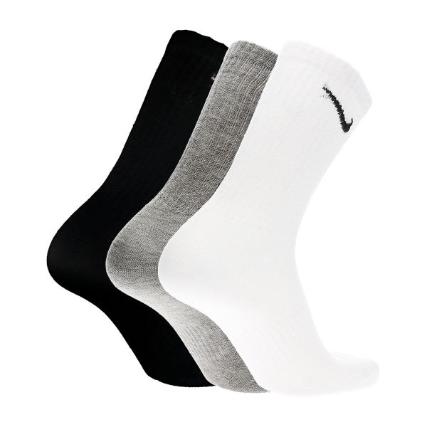 Nike Everyday Lightweight Crew x 3 Socks - White/Black/Dark Grey