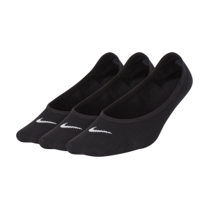 Running Socks Nike Everyday Lightweight Footie x 3 Socks  Black/White SX4863010