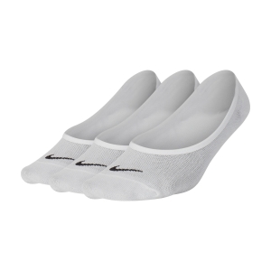 Running Socks Nike Everyday Lightweight Footie x 3 Socks  White/Black SX4863101