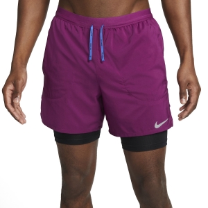 Men's Running Shorts Nike Flex Stride 2 in 1 5in Shorts  Sangria/Black/Reflective Silver CJ5467610