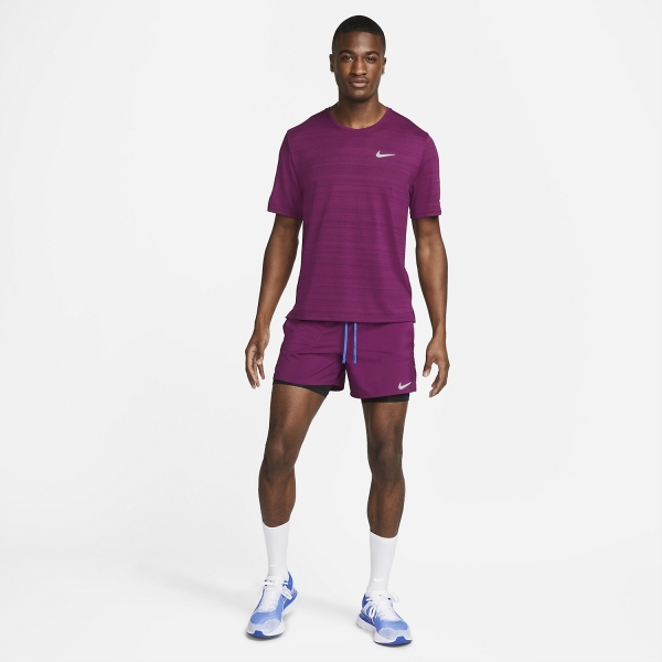 Nike Flex Stride 2 in 1 5in Shorts - Sangria/Black/Reflective Silver