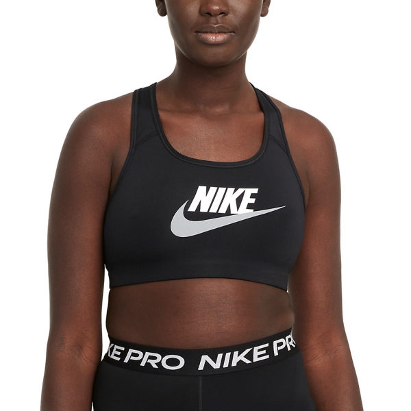 Women's Sports Bra Nike Nike Futura Sports Bra  Black/White/Particle Grey  Black/White/Particle Grey 