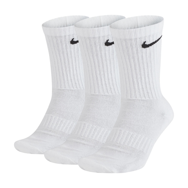 Running Socks Nike Everyday Cushioned Crew x 3 Socks  White/Black SX7664100