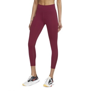 Women's Fitness & Training Pants and Tights Nike One Mid Rise 7/8 Tights  Pomegranate/Black DD0249690