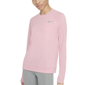 Camisa Running Mujer Nike Pacer Crew Camisa  Pink Glaze/Heather/Reflective Silver CU3270630