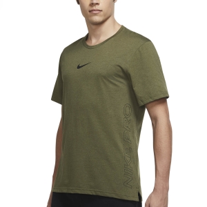 Camisetas Training Hombre Nike Pro Burnout Camiseta  Rough Green/Jade Smoke/Black DD1828326