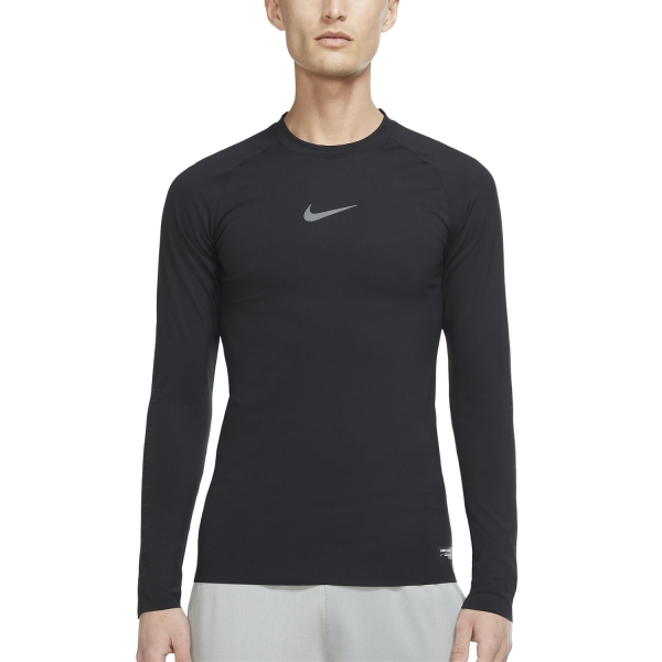 Men's Training Shirt Nike Pro DriFIT Logo Shirt  Black/Iron Grey DM5531010