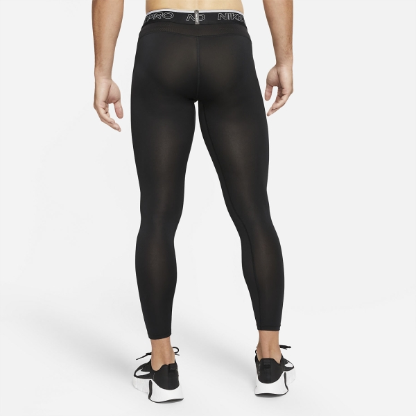 Nike Pro Dri-FIT Swoosh Long Tights - Black/White