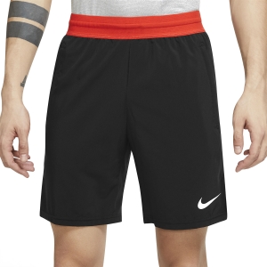 Pantalones Cortos Training Hombre Nike Pro DriFIT Flex Max 8in Shorts  Black/Habanero Red/White DM5950011