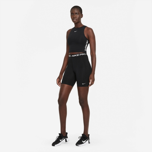 Nike Pro Dri-FIT Graphic Top - Black/White
