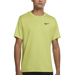 Men's Training T-Shirt Nike Pro DriFIT Classic TShirt  High Voltage/Light Lemon Twist/Heather Black CZ1181344