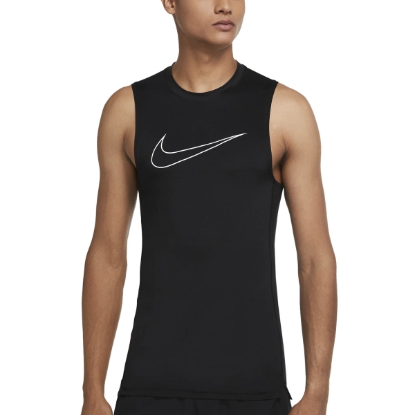 Top Training Hombre Nike Pro Logo Top  Black/White DD1988010