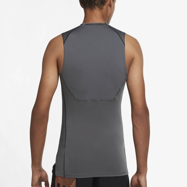 Nike Pro Logo Top - Iron Grey/Black