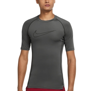 Men's Training T-Shirt Nike Pro Logo TShirt  Iron Grey/Black/Black DD1992068