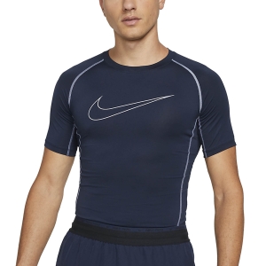 Camisetas Training Hombre Nike Pro Logo Camiseta  Obsidian/Iron Purple DD1992451