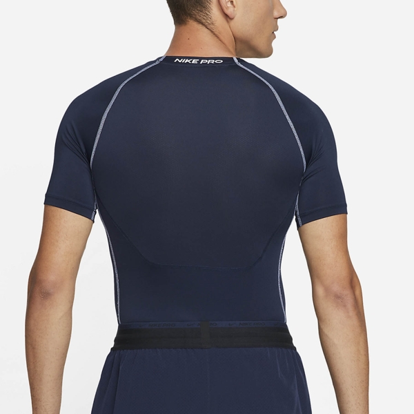 Nike Pro Logo Camiseta - Obsidian/Iron Purple