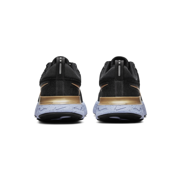 Nike React Infinity Run Flyknit 2 - Black/Metallic Gold/Ghost/Dark Smoke Grey