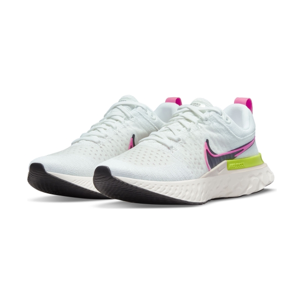 Nike React Infinity Run Flyknit 2 - White/Black/Sail Pink/Blast