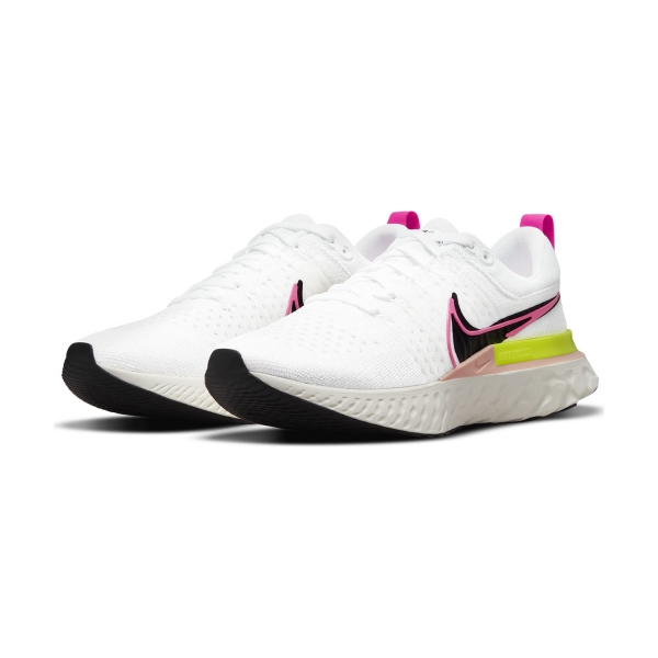 Nike React Infinity Run Flyknit 2 - White/Black/Sail/Pink Blast