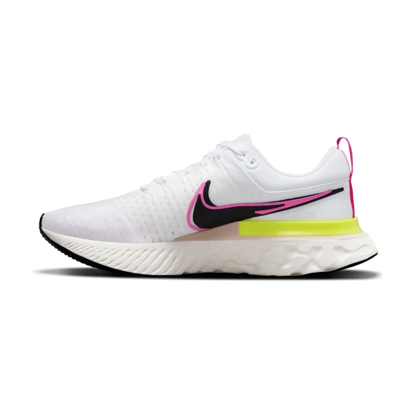 Nike React Infinity Run Flyknit 2 - White/Black/Sail/Pink Blast