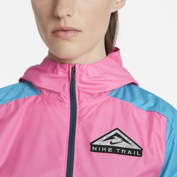 Nike Shield Jacket - Pink Glow/Turquoise Blue/Black