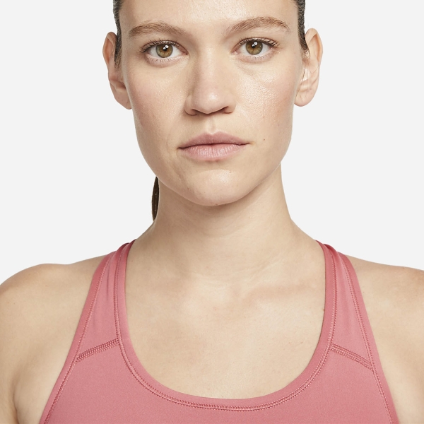 Nike Swoosh Long Line Sujetador Deportivo - Archaeo Pink/Black