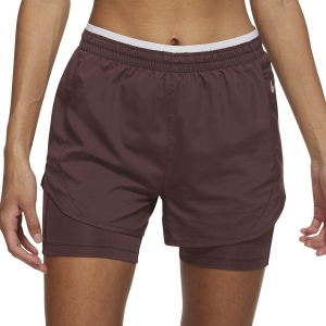 Women's Running Shorts Nike Tempo Luxe 2 in 1 3in Shorts  Dark Wine/Venice/Reflective Silver CZ9574646