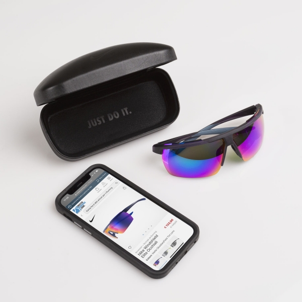 Nike Windshield Sunglasses - Matte Grand Purple/Grey W/Turquoise Mirror Lens