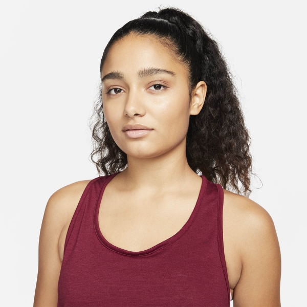 Nike Yoga Top - Dark Beetroot/Heather/Night Maroon